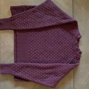Textured Knit Sweater in Purple